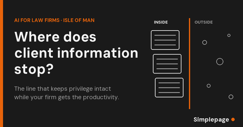 AI for law firms on the Isle of Man: where the line actually sits